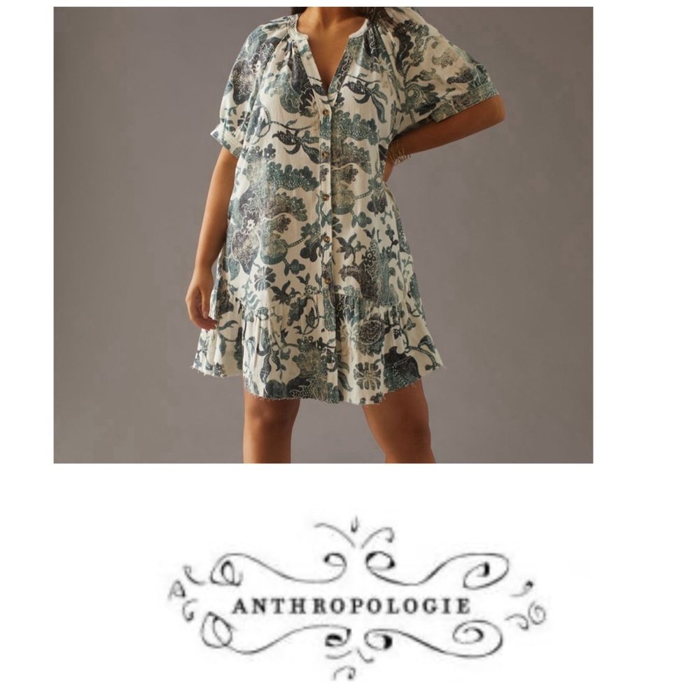 Anthropologie Pilcro Puff Sleeve Tunic